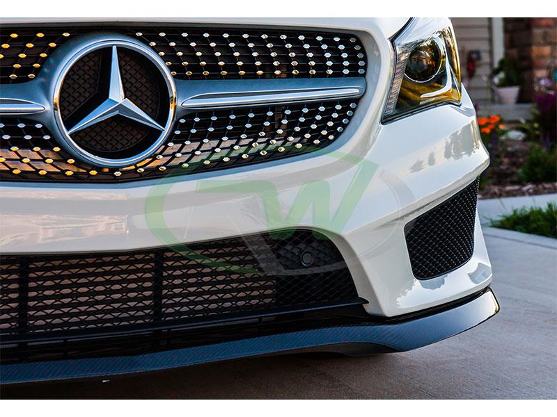 RW-Carbon-Fiber-Front-Lip-Spoiler-Mercedes-C117-CLA250-Sport-7