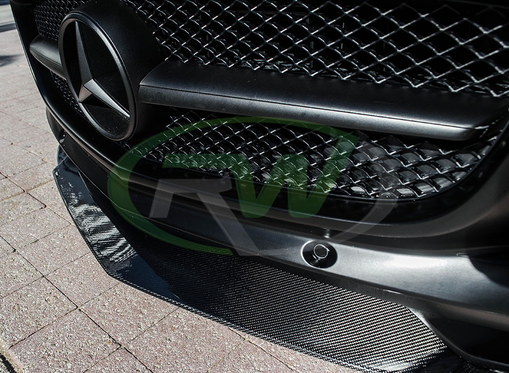 RW-Carbon-Fiber-Renn-Style-Front-Lip-Mercedes-SLS-AMG-Black-4