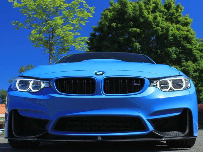 RW-Carbon-Fiber-Perf-Style-Front-Lip-Yas-Blue-BMW-M4-1