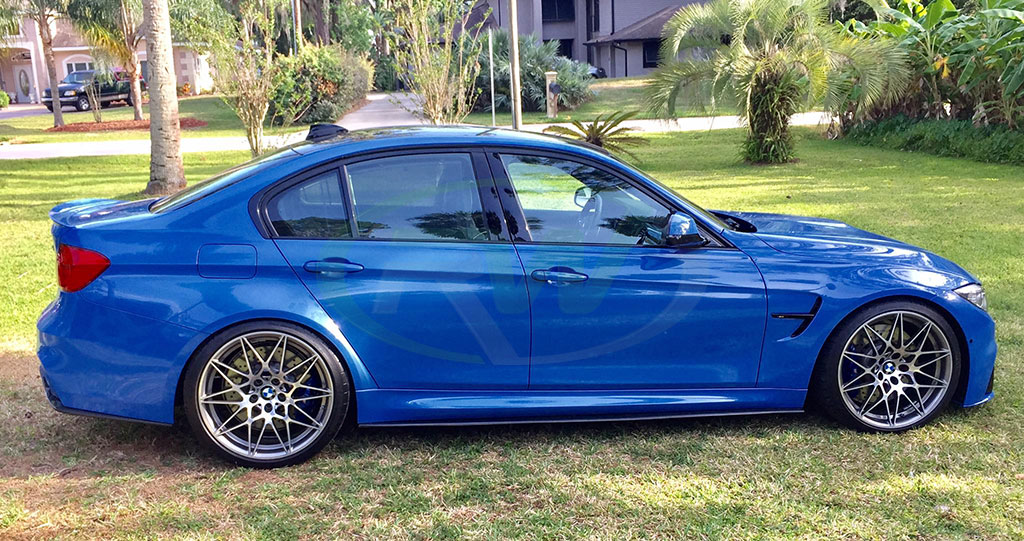  Paquete de competición BMW F80 M3 azul personalizado - Blog de RW Carbon