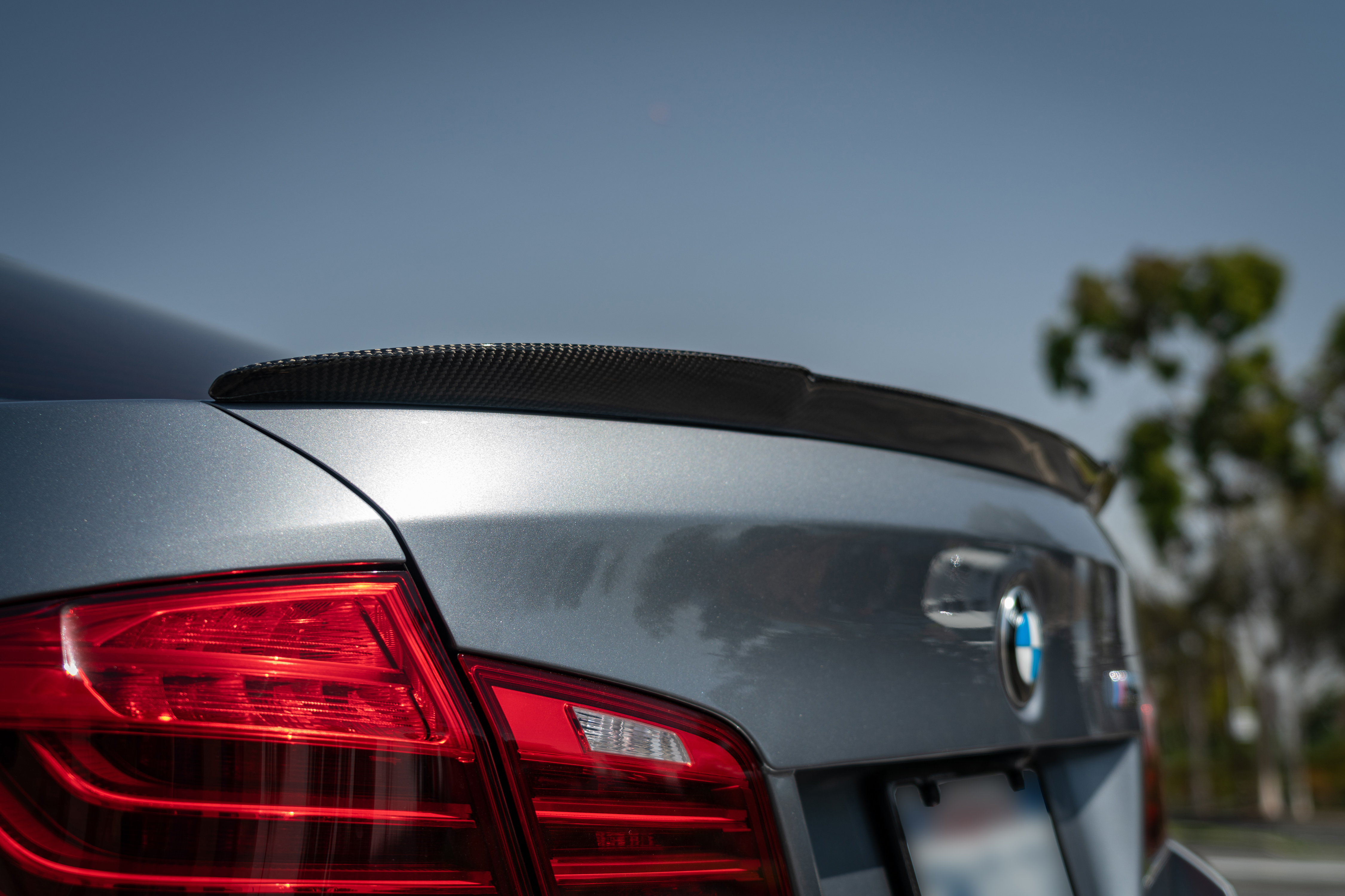 rw carbon fiber bmw f10 m5 arkym style trunk spoiler and dtm style rear diffuser